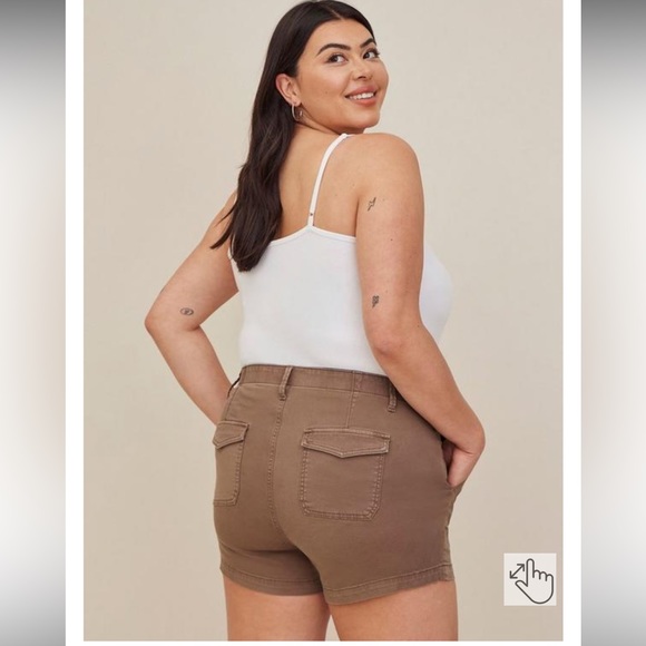 Torrid plus size shorts, lightweight breathable twill, medium stretch, NWT, 20, - Picture 4 of 6